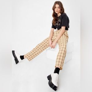 Plaid Cropped Trousers